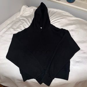 TNA black, cropped hoodie, size extra small